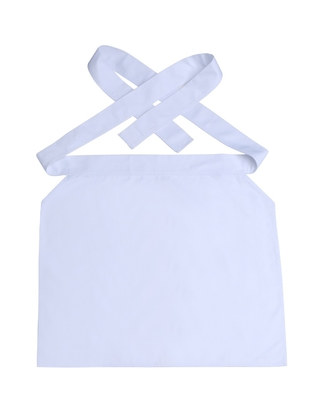 245 GSM Unisex White Half Apron Chef Uniform Antimicrobial Wrinkle-free